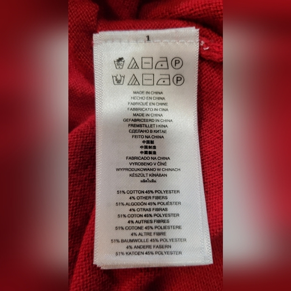 Michael Michael Kors - Red,Cowl Neck, Fringed Sweater - Size S Valentine's Day - Picture 2 of 7